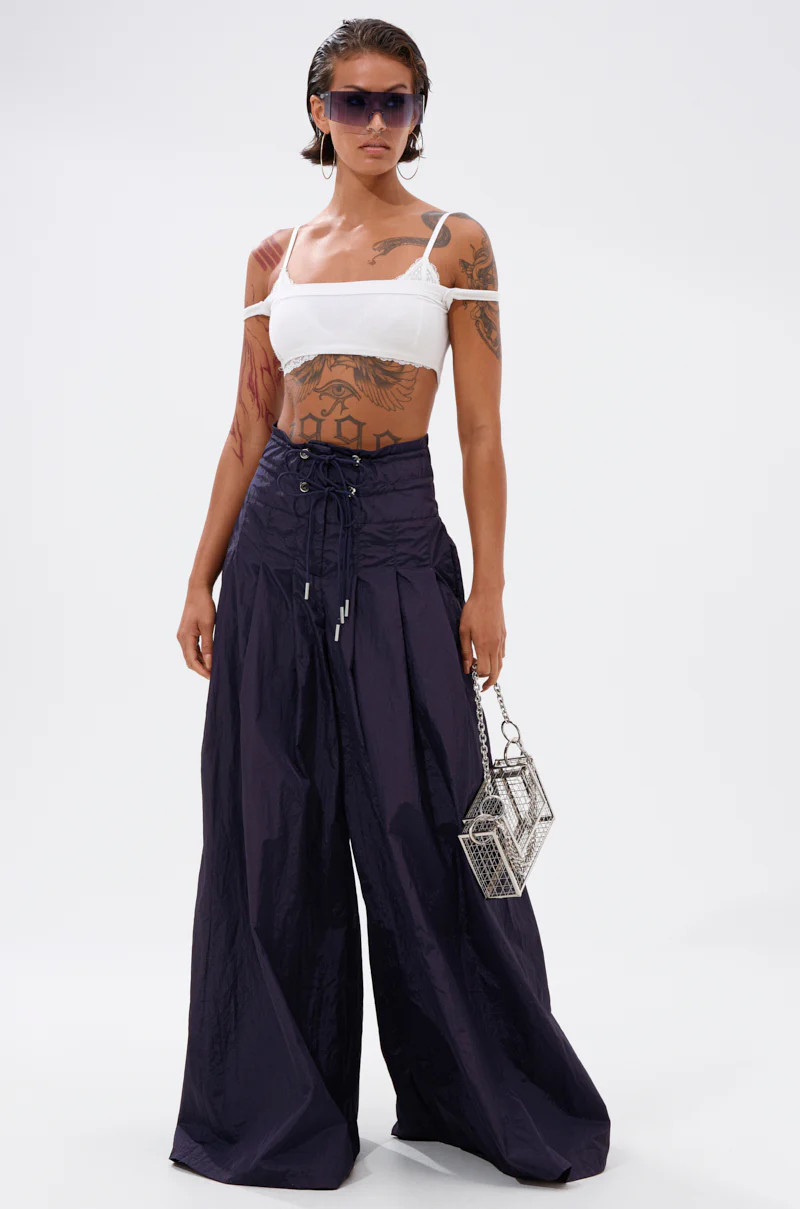 DANCE THE NIGHT AWAY DENIM PALAZZO PANT | AKIRA