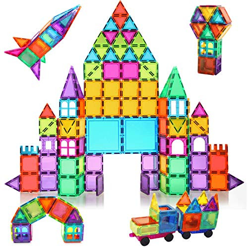 BMAG Magnetic Tiles, 120 PCS Magnetic Building Blocks, 3D Magnet Tiles for Kids Boys Girls , STEM Co | Amazon (US)