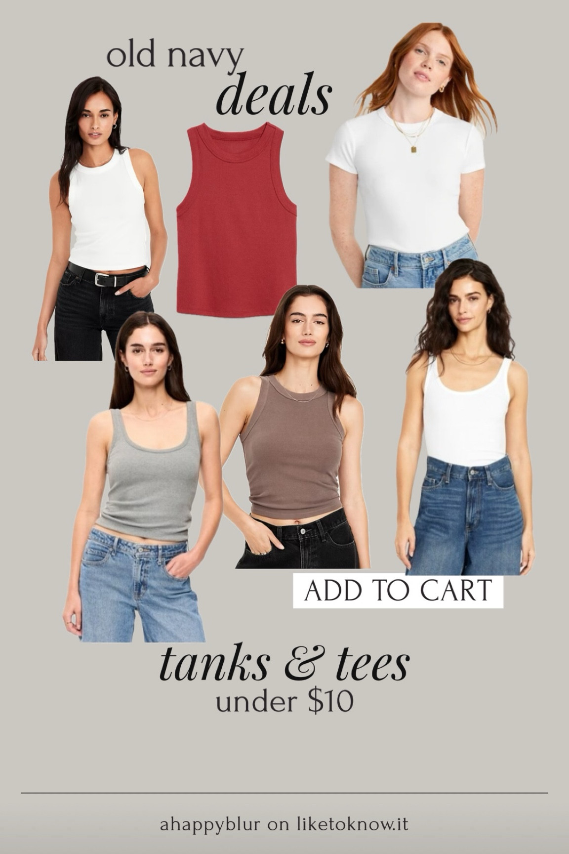 favorite cotton tanks & tees from old navy on sale under $10! true to size - i wear xs, even small fits well!

#LTKSaleAlert