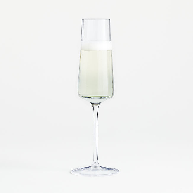 Ezra Optic Tulip Champagne Glass Flute + Reviews | Crate & Barrel | Crate & Barrel