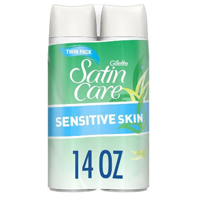 Gillette Satin Care Sensitive Skin Women's Shave Gel Twin Pack - 7oz/2pk | Target