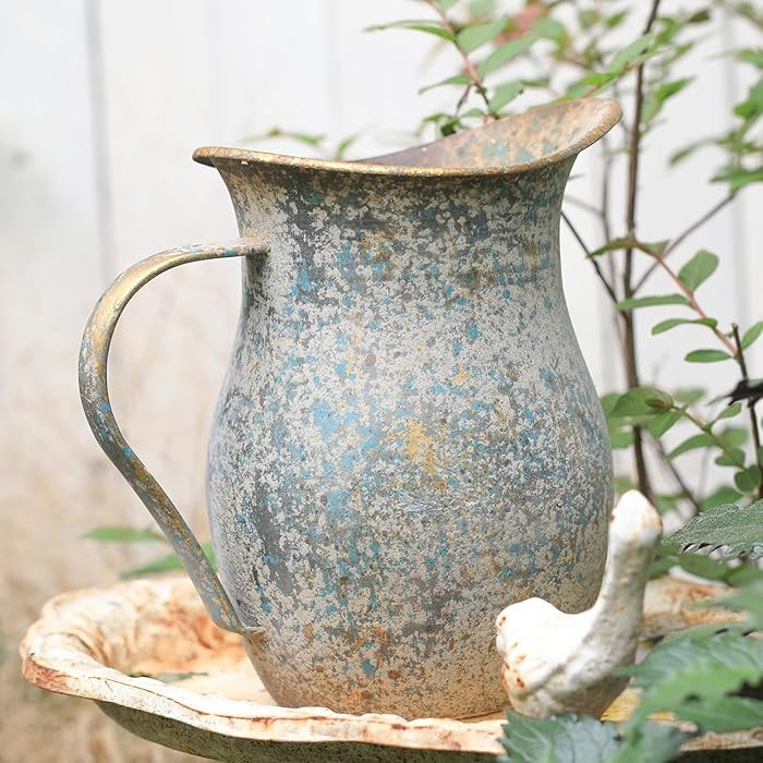 BIG FORTUNE Vintage Metal Flower Vase Milk Jug Vase Small Vases for Flowers Rustic Vase Vintage D... | Amazon (CA)