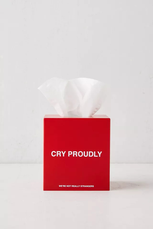 We’re Not Really Strangers Tissue Box Cover | Urban Outfitters (US and RoW)