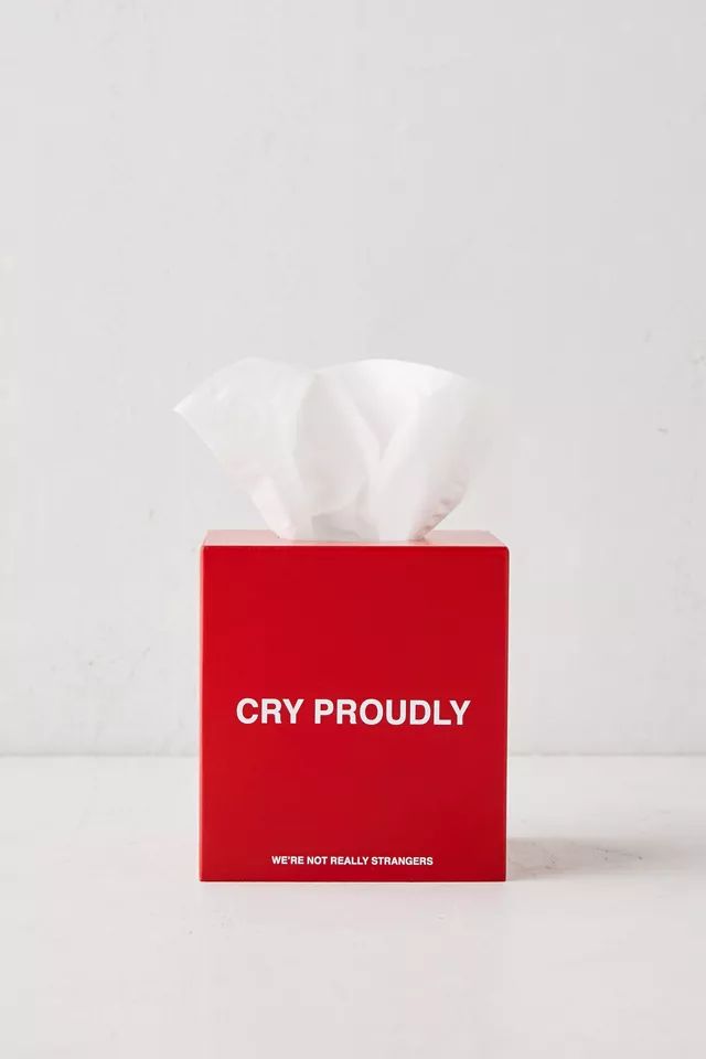 We’re Not Really Strangers Tissue Box Cover | Urban Outfitters (US and RoW)