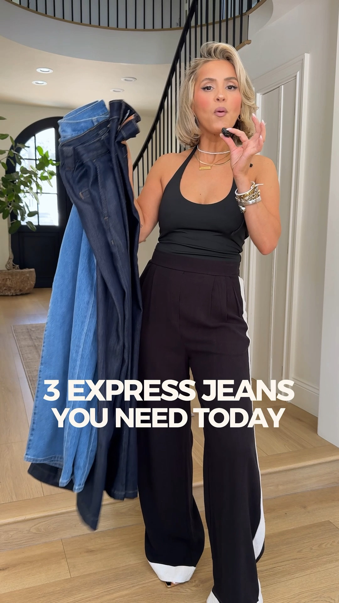 3 @express jeans you need RIGHT NOW 🤌🏼🙊 I love denim that I can easily dress up or down 👏🏼 #DresstoExpress #ExpressPartner 

Size 4 regular in jeans
XS in tops

#LTKootd #LTKU #LTKSaleAlert