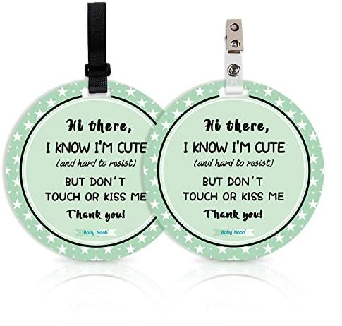 No Touching Newborn Baby Car Set Sign or Stroller Tag, Do Not Touch Baby Sign for Baby Girl Boy, ... | Amazon (US)