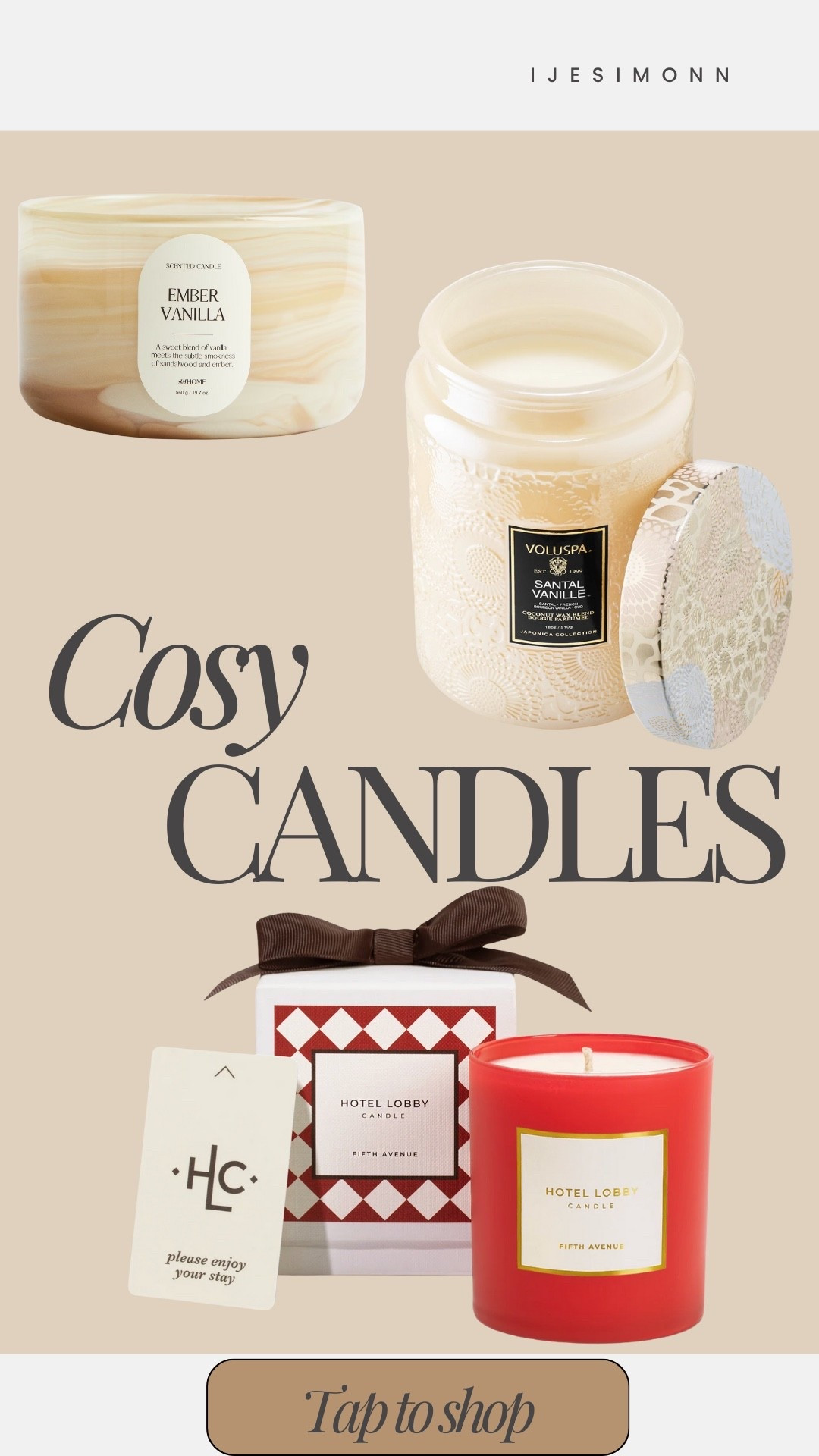 Cosy Candles 

Cozy candle season is HERE 🕯️ These are my favorite scented candles for creating the warmest, most inviting atmosphere at home. From woodsy winter scents to warm vanilla vibes, I’m linking all the best candles that actually smell amazing and burn clean. Perfect for movie nights, reading nooks, or just making your space feel like a hug. Shop my cozy candle picks! #cozycandles #scentedcandles #homefragrance #wintervibes #cozyhome 

#LTKHoliday #LTKSeasonal #LTKHome
