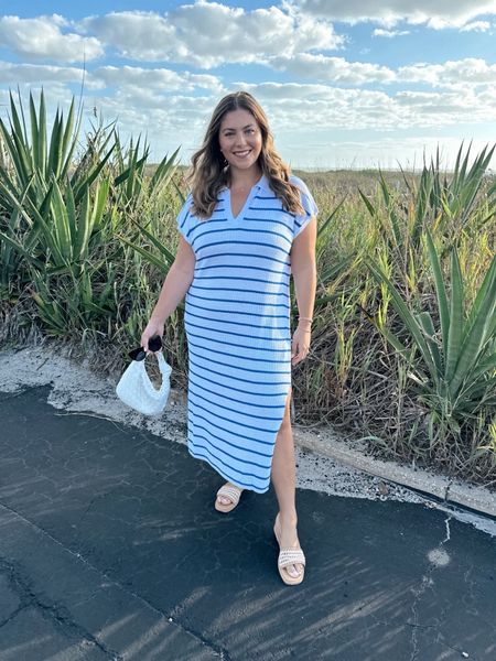 Vacation outfit inspo! Love this easy to pack dress, wearing size XXL. 

#LTKfindsunder50 #LTKmidsize #LTKstyletip
