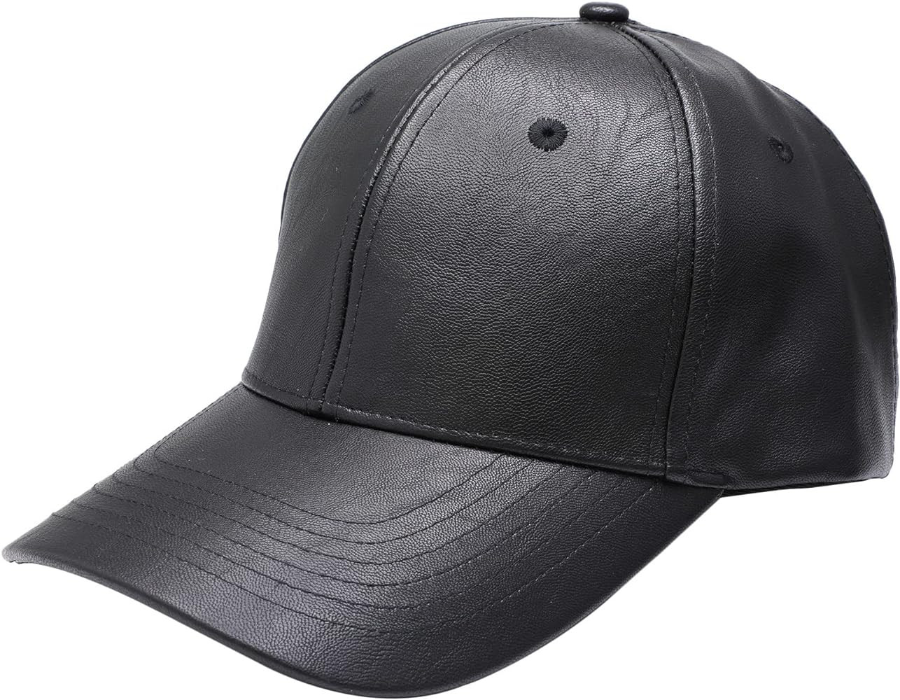 Sportmusies Adjustable Unisex Baseball Cap, PU Leather Classic Baseball Cap for Fall Winter Sun P... | Amazon (US)