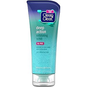 Clean & Clear Oil-Free Deep Action Exfoliating Facial Scrub, Cooling Face Wash for Deep Pore Cleansi | Amazon (US)