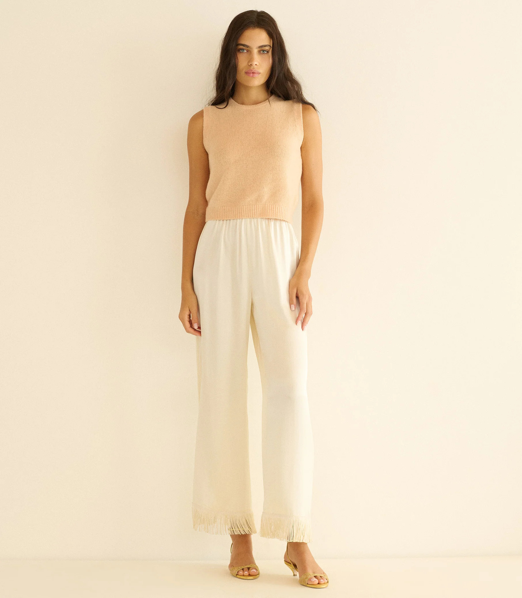 Lavon Fringe Pant - Candlelight | DÔEN | DOEN