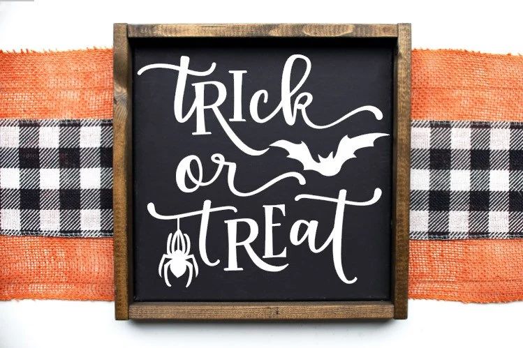 Trick or Treat | Halloween Sign | FREE SHIPPING | Fast Shipping | Entryway sign | Farmhouse Sign ... | Etsy (US)