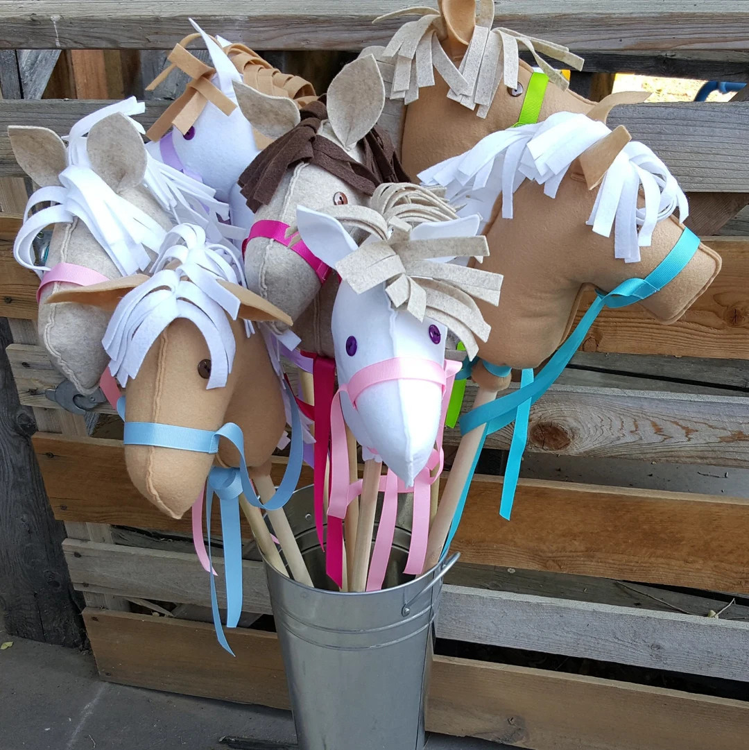 Stick Horse (head Only), Horse Party Favor, Stick Horse Party Favor - DIY Party Craft Easy to Ass... | Etsy (US)