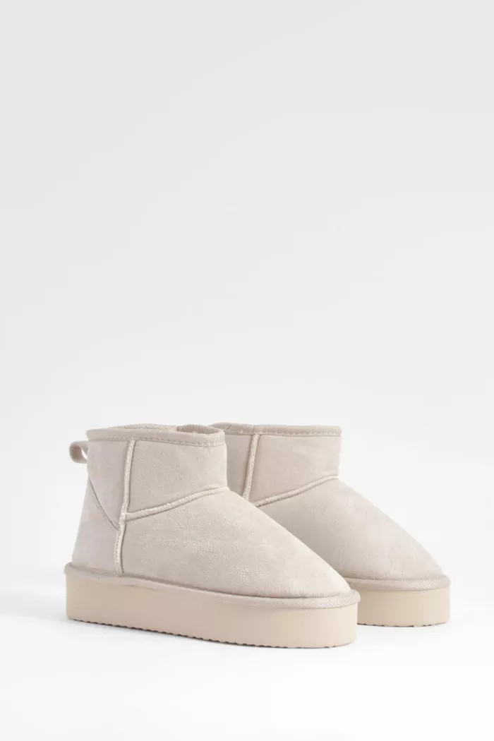 Platform Mini Cozy Boots | boohoo (US & Canada)