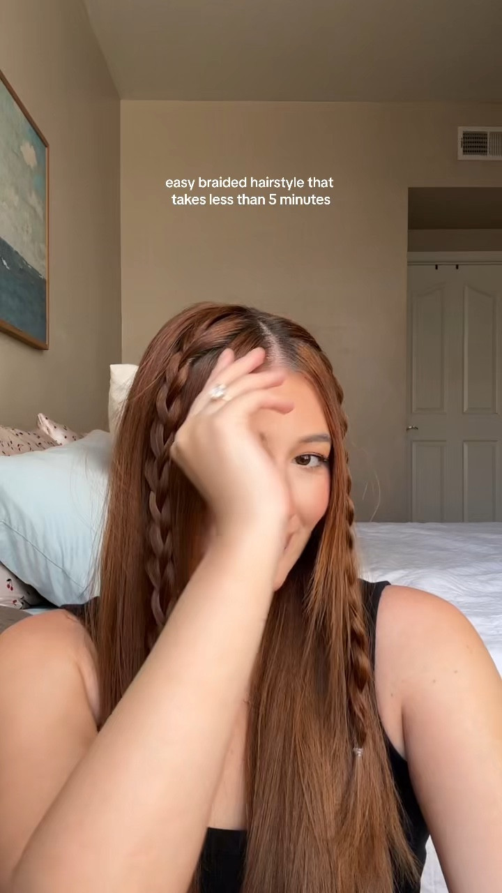 Easy braid hairstyle that takes less than five minutes 