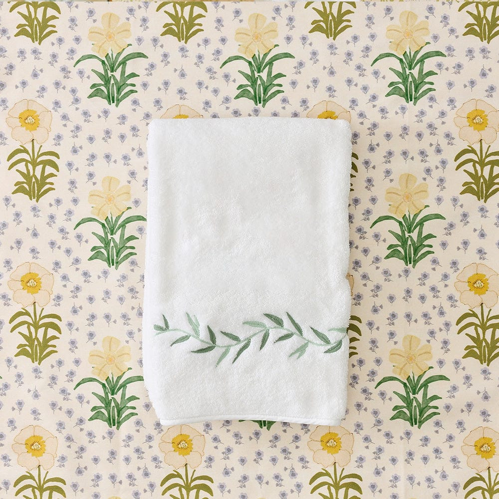 Willow Embroidered Bath Towel | Weezie Towels