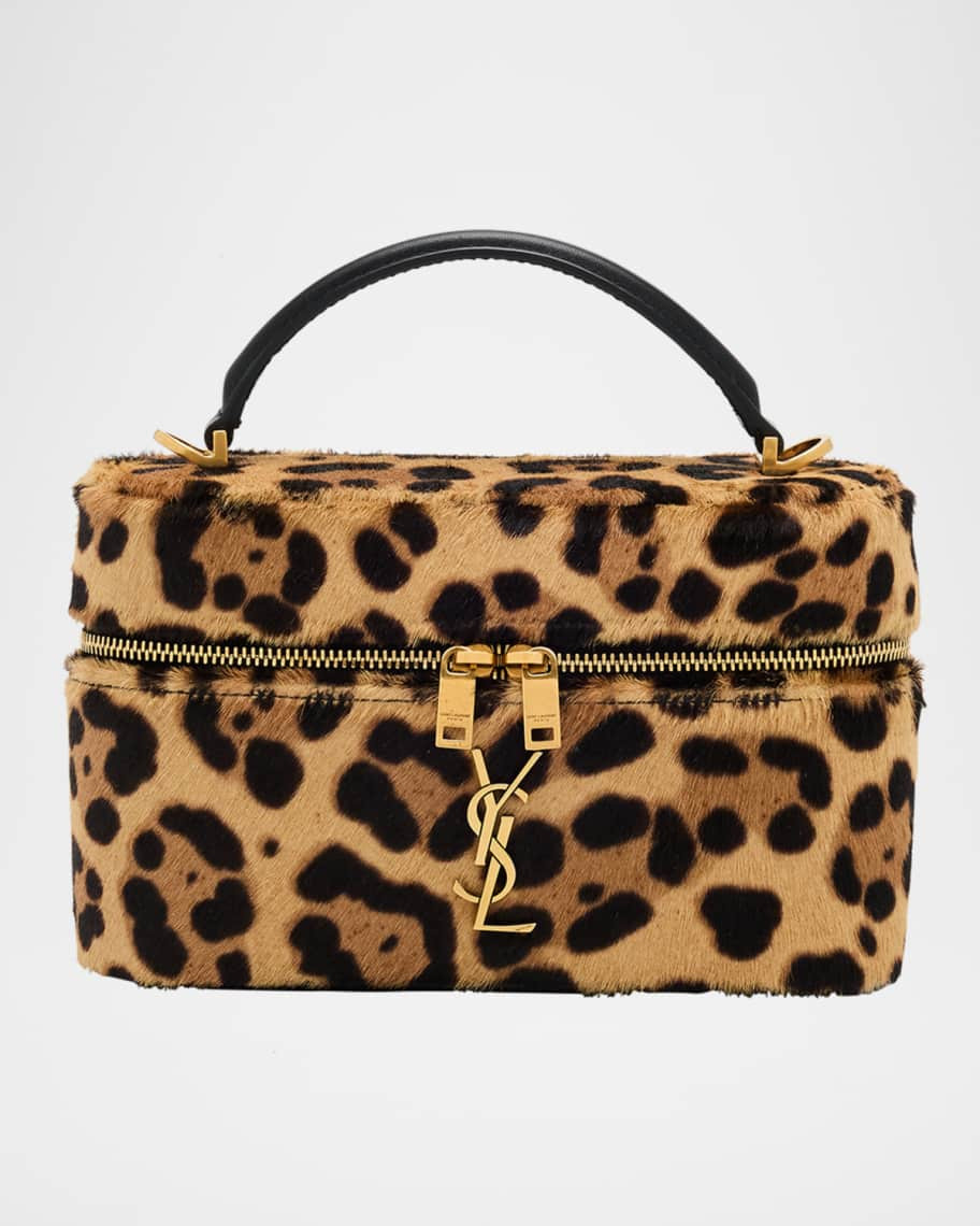 Saint Laurent YSL Vanity Bag in Leopard-Print Calf Hair | Neiman Marcus