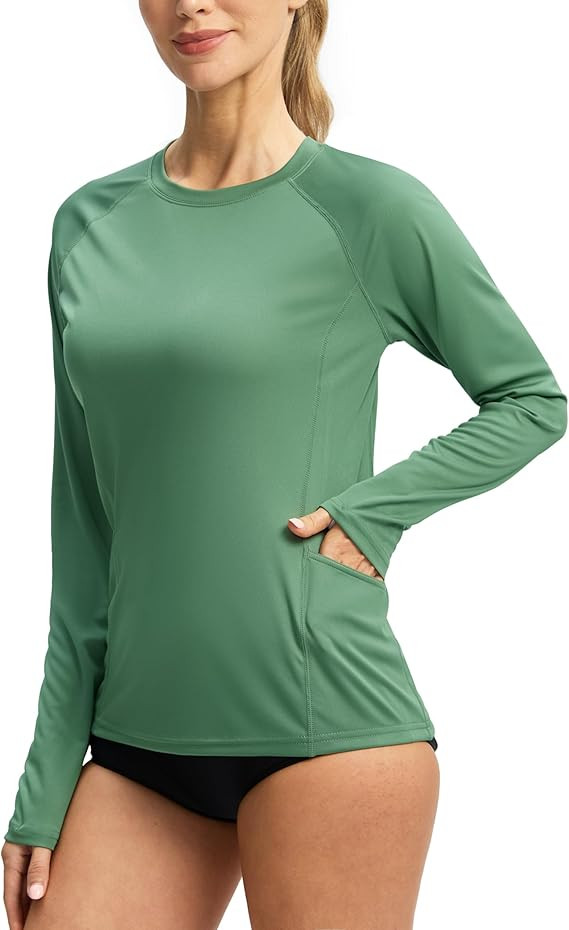 Viodia Rash Guard for Women UPF 50+ SPF UV Long Sleeve Shirts Sun Protection Quick Dry Hiking Swi... | Amazon (US)