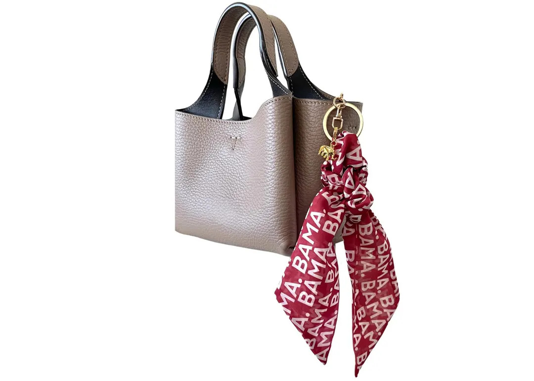 Alabama Crimson Tide Scarf Keychain Including Elephant Charm. Gift for Fans, Students & Alumni - ... | Etsy (US)