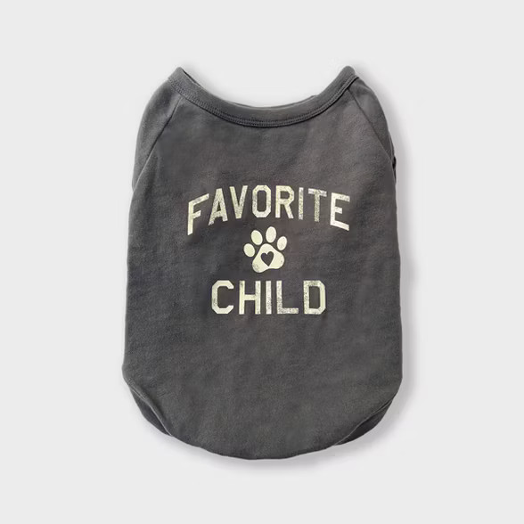 Grayson Pup 'Favorite Child' Graphic Dog Pullover - Gray | Target