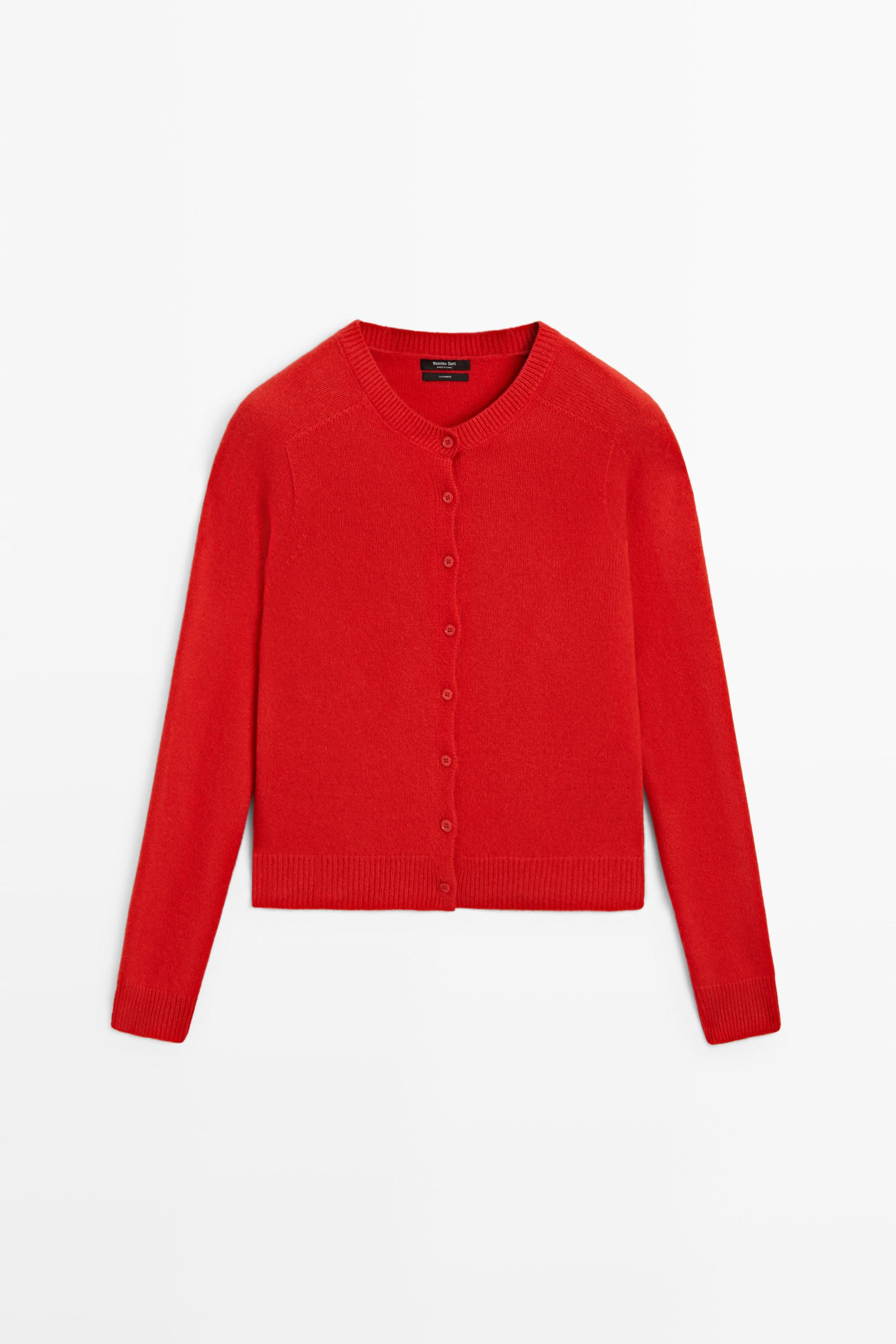 Kurzer Strickcardigan aus 100 % Kaschmir | Massimo Dutti DE