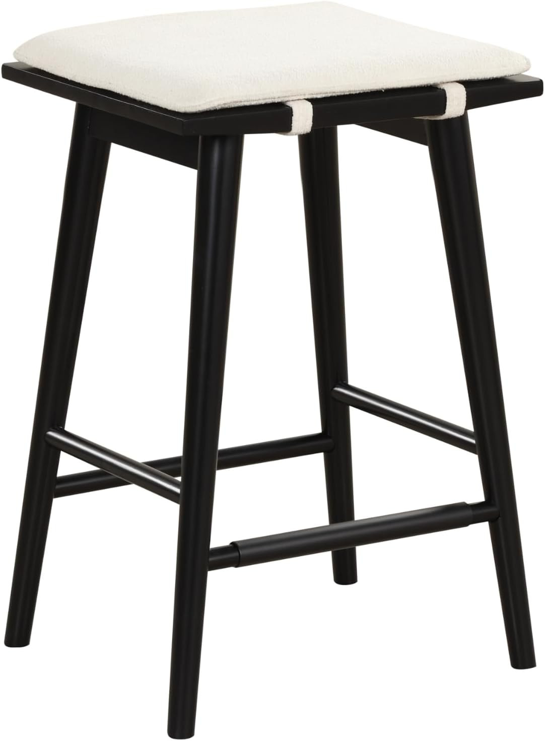 Nathan James Barker Counter Height Solid Wood Barstool with Upholstered Cushion, Backless Island ... | Amazon (CA)