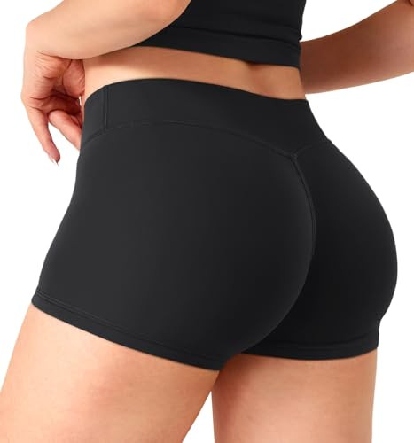 YEOREO LuxFlow Women's Low Rise Biker Shorts 2.5" Volleyball Booty Shorts | Amazon (US)