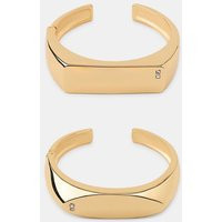 Zara - Pack Of Mini Jewel Bracelets - Golden - M - Woman | Zara US