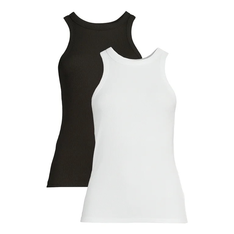 No Boundaries Junior's High Neck Tank Top Set, 2-Piece | Walmart (US)