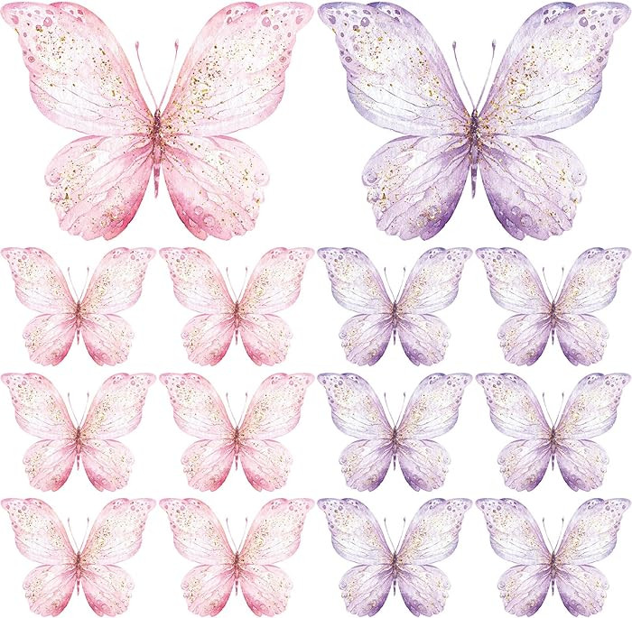 Wesiti 18 Pieces Butterfly Baby Shower Birthday Decorations Butterfly Party Tables Centerpieces 1... | Amazon (US)