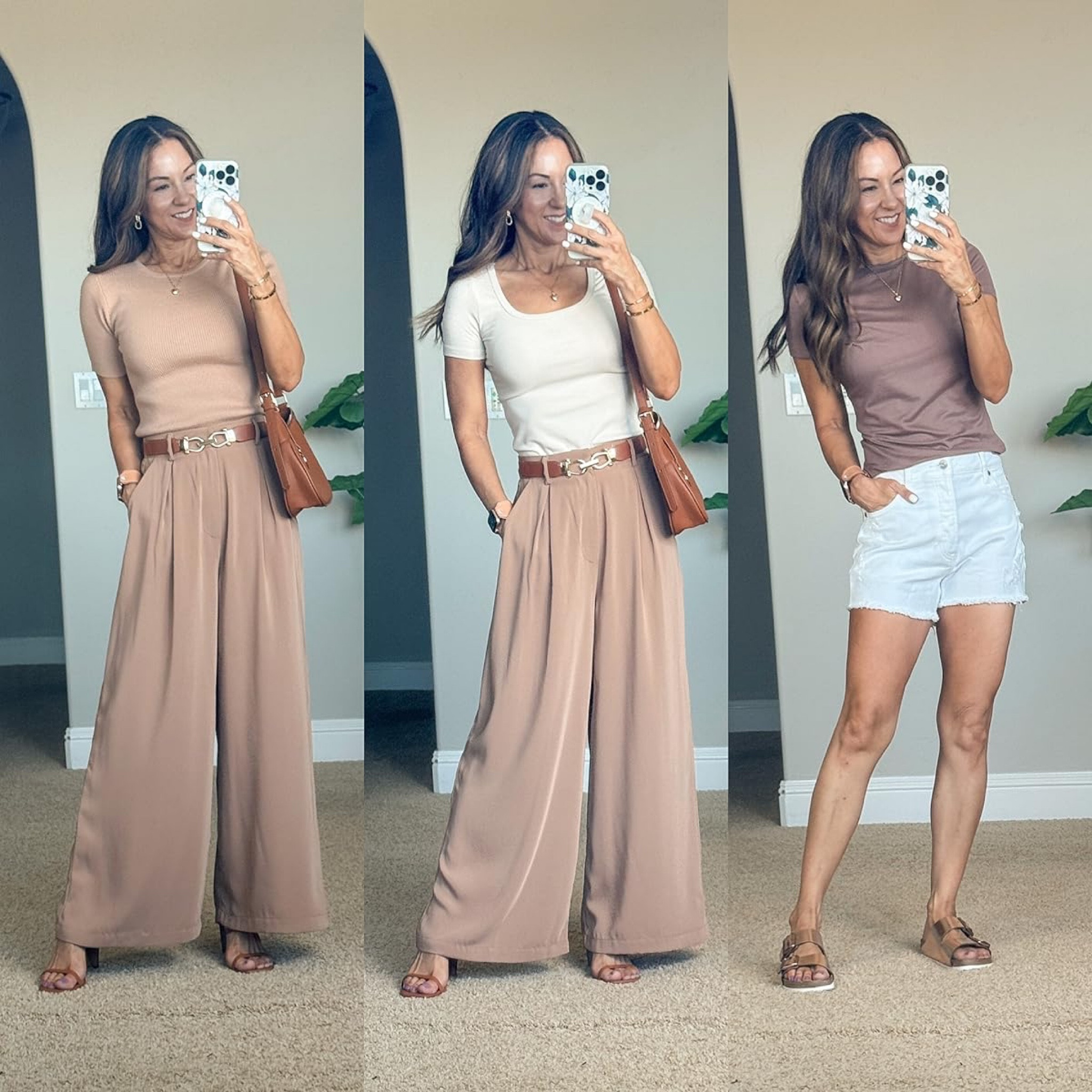 Neutral Summer Outfits 

I am wearing an XS in all tops, XS short wide leg pants - TTS! 

neutral fashion  wide leg pants  summer outfit  casual outfit  style tips  neutrals  teacher outfits  everyday outfit  EverydayHolly  

#LTKSeasonal #LTKover40 #LTKstyletip