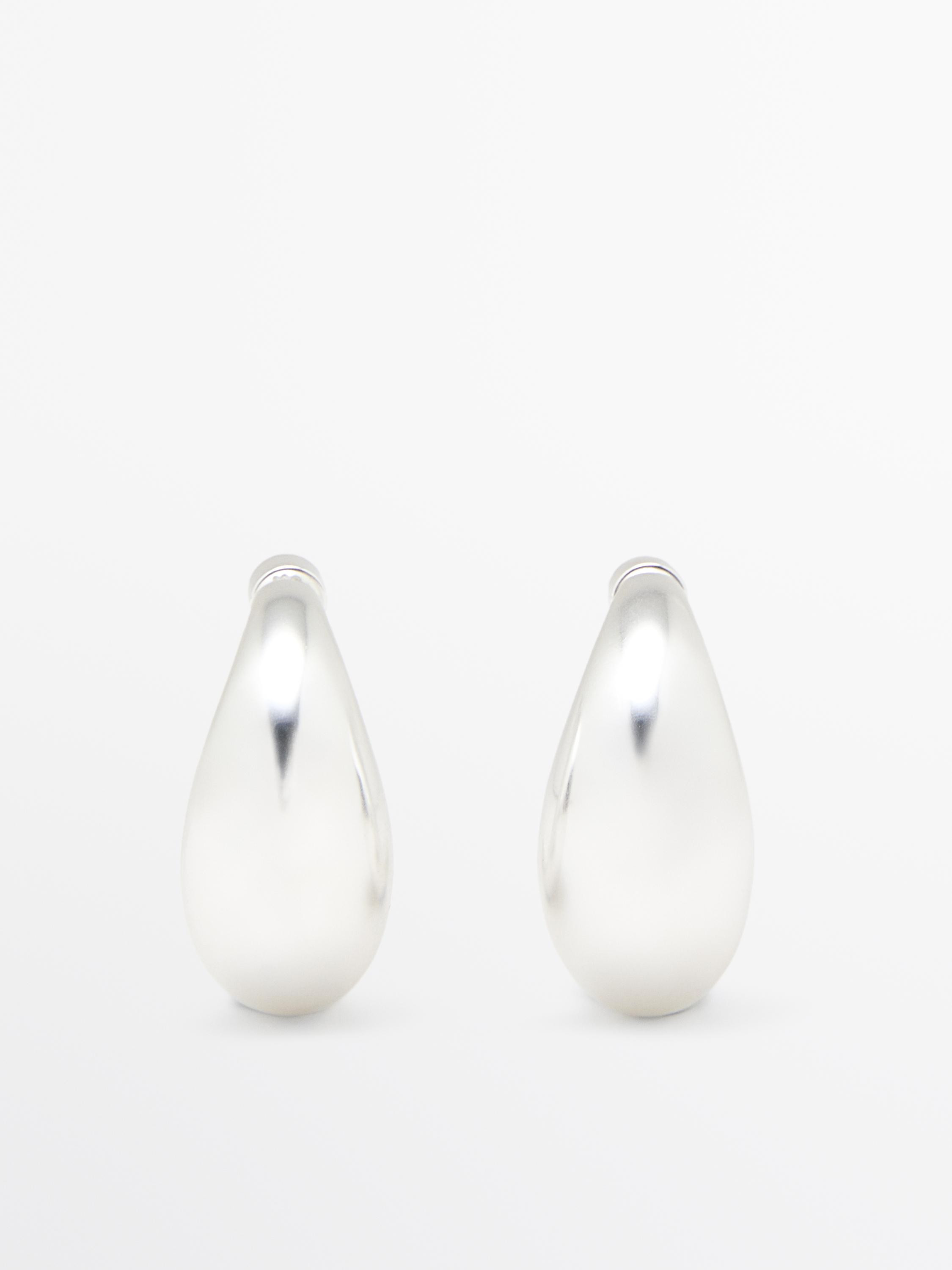 Boucles d\u2019oreilles cr\u00e9oles demi-lune | Massimo Dutti FR