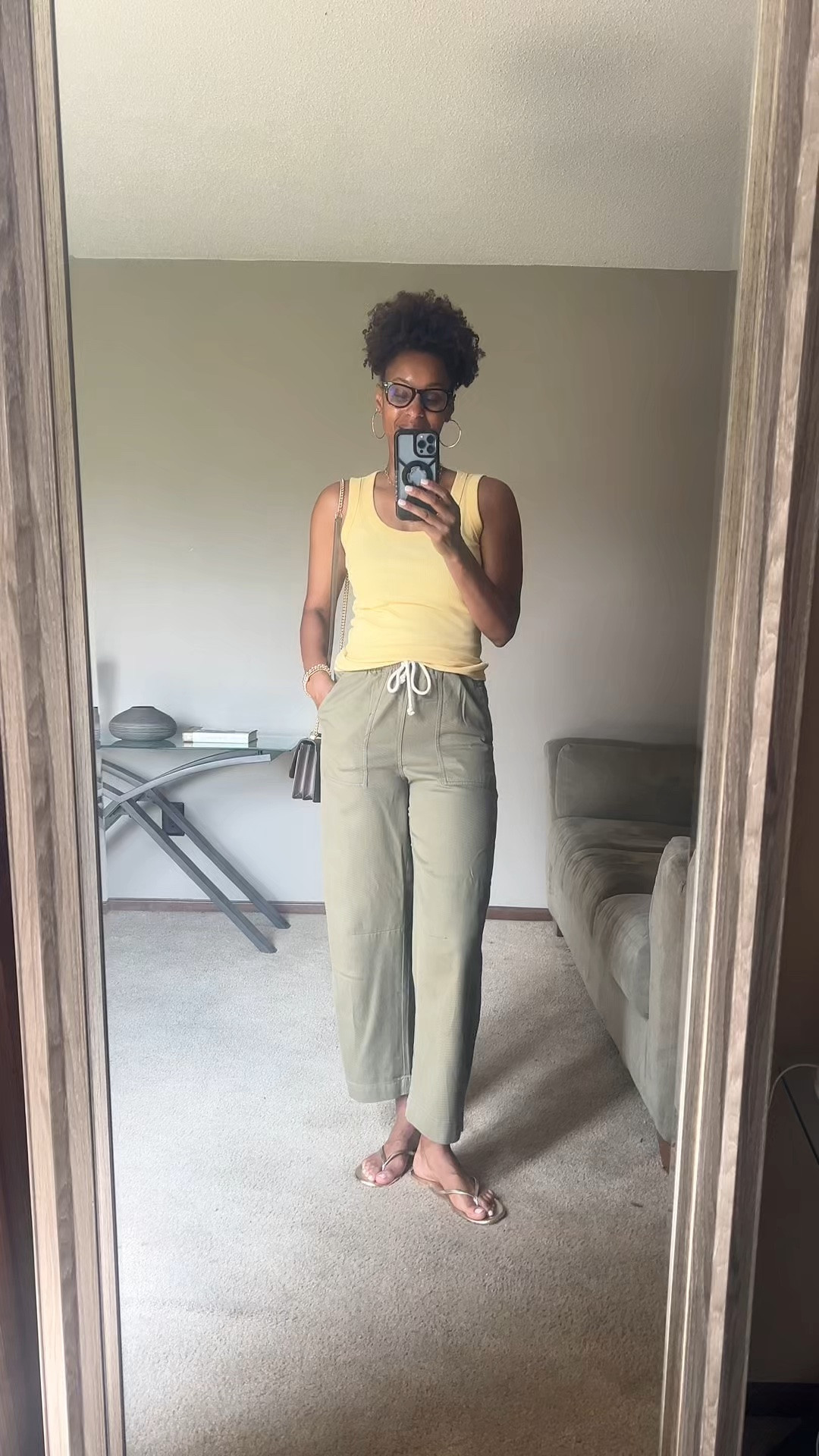 A nice pair of high waisted utility pants from old navy that will be a good transitional item into fall as well.

#LTKootd #LTKOver40 #LTKTall