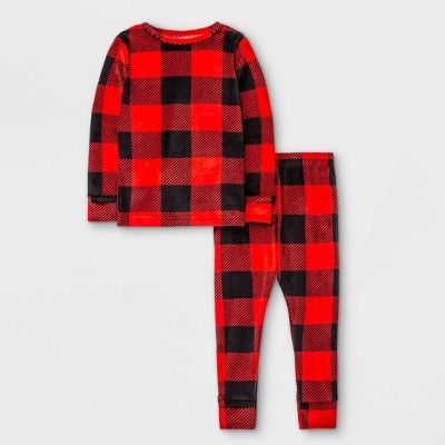 Toddler Boys' Buffalo Checked Pajama Set - Cat & Jack™ Red | Target