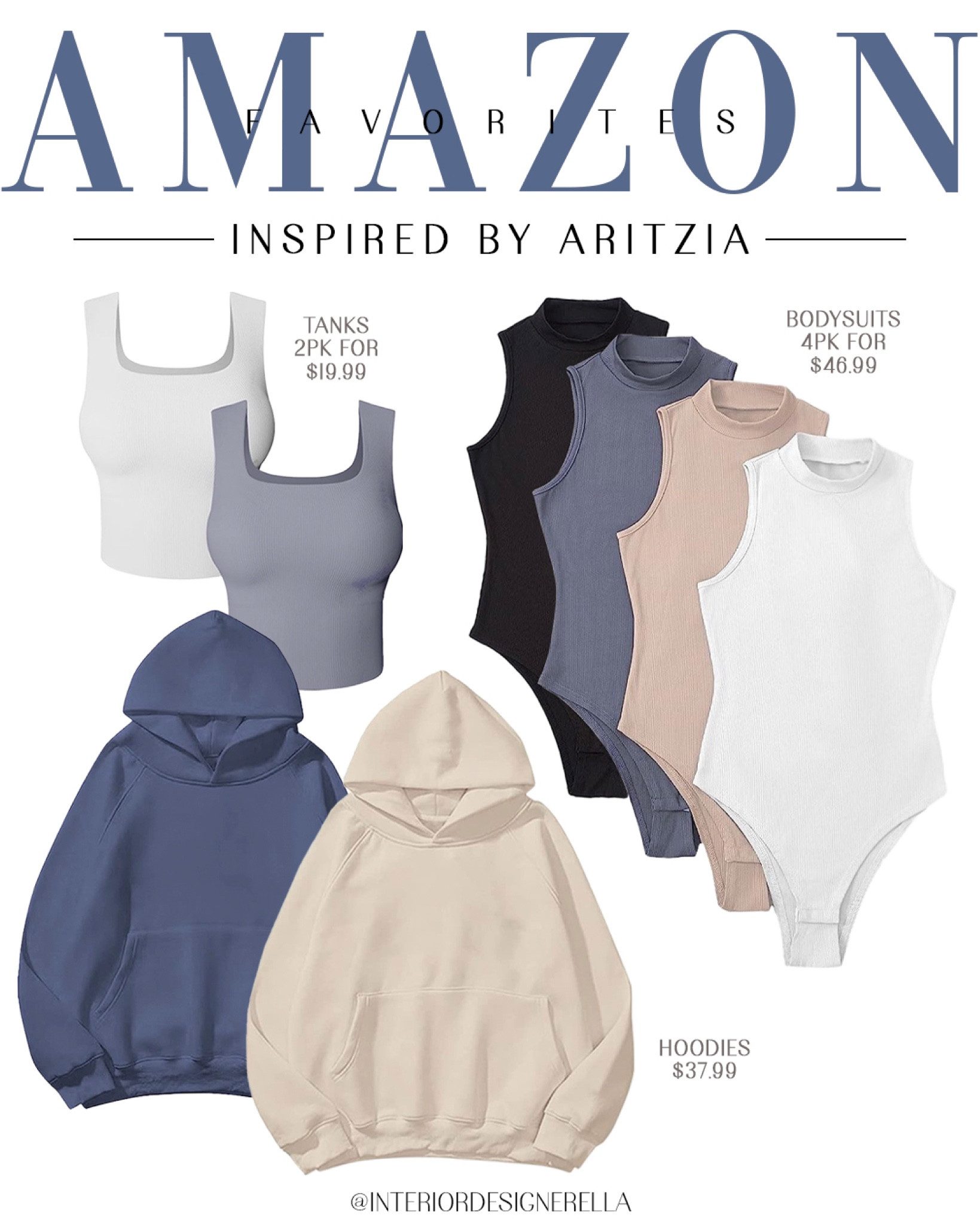 Amazon finds with ARITZIA vibes!✨ $19.99 2pk tanks + $37.99 hoodies!✨Click on the “Shop OOTD Collages” collections on my LTK to shop!🤗 Have an amazing day!! Xo!!

#LTKFind #LTKunder50 #LTKunder100