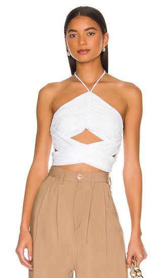 Harlie Halter Top in White | Revolve Clothing (Global)