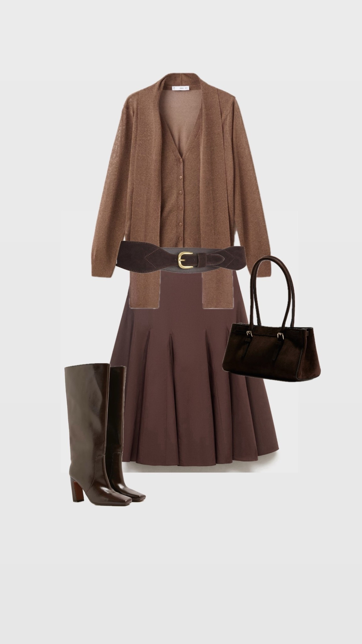 Brown outfit for the Fall, flowy midi skirt+brown high knee boots
#falloutfit #highkneeboots #brownoutfit

#LTKFashionMonth #LTKshoes #LTKautumn