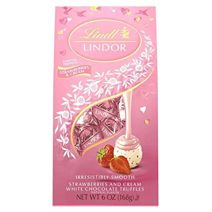 Amazon.com : Lindt Lindor Valentine's Day Strawberries and Cream White Chocolate Truffles Limited... | Amazon (US)