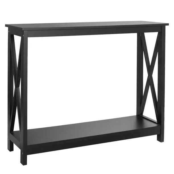 ZENSTYLE Console Table Entryway Simple Style Wood Side Display Black | Walmart (US)