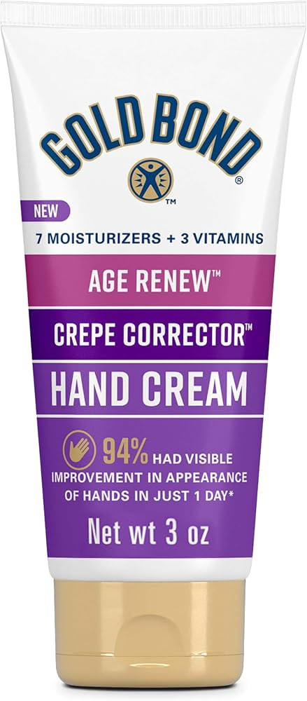 Amazon.com: Gold Bond Age Renew Crepe Corrector Hand Cream, Replenishing & Smoothing Formula, 3 o... | Amazon (US)