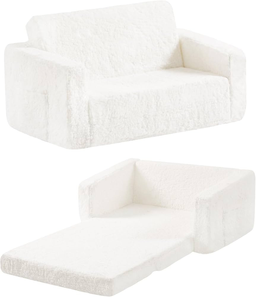 Tiita Toddler Couch Perfect Extra Wide Convertible Sofa to Lounger-Comfy 2-in-1 Flip Open Couch/S... | Amazon (CA)