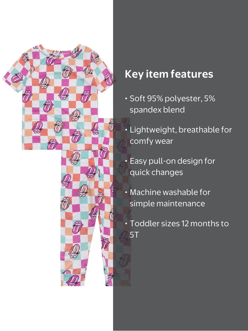 Character Toddler Viscose Unisex 2-Piece Pajama Set, Sizes 12M-5T | Walmart (US)