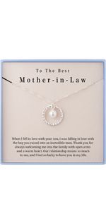 Mother in Law Necklace Mom Gifts Mother Daughter Necklace Sterling Silver Circle Necklaces for Mo... | Amazon (US)