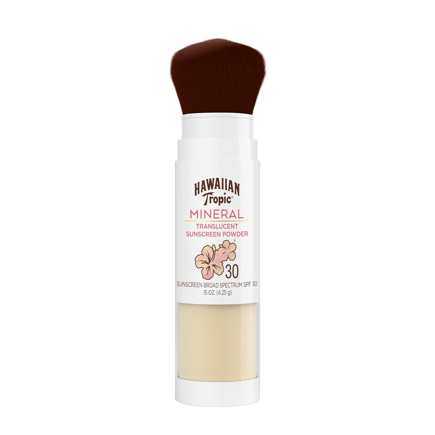 Hawaiian Tropic Mineral Powder Sunscreen Brush, SPF 30 | SPF Powder Sunscreen for Face, Brush On ... | Amazon (US)