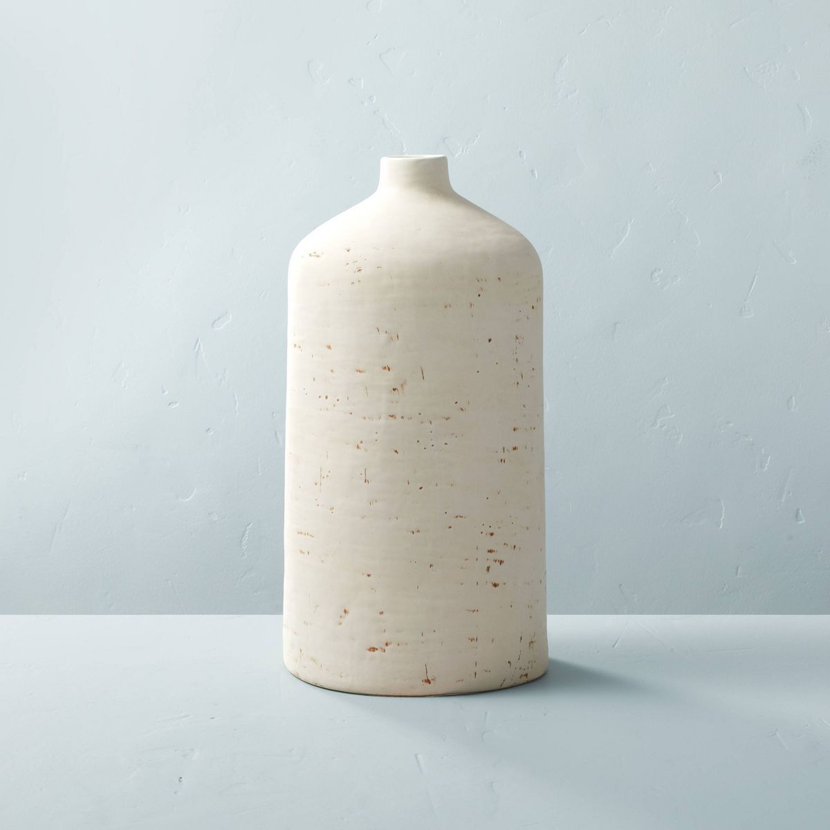 16" Distressed Ceramic Vase Natural Cream - Hearth & Hand™ with Magnolia | Target