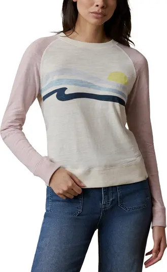 Faherty Wave Sunwashed Organic Cotton Slub Pullover | Nordstrom | Nordstrom