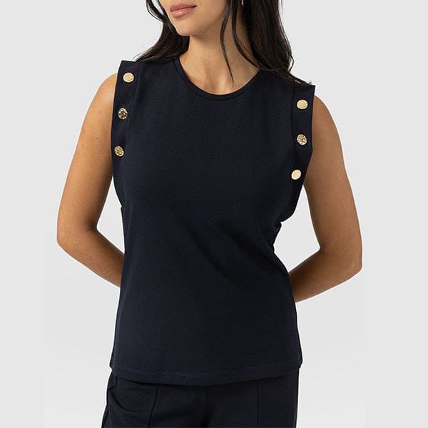 Rowan Tee - Navy - Molten | Saint + Sofia
