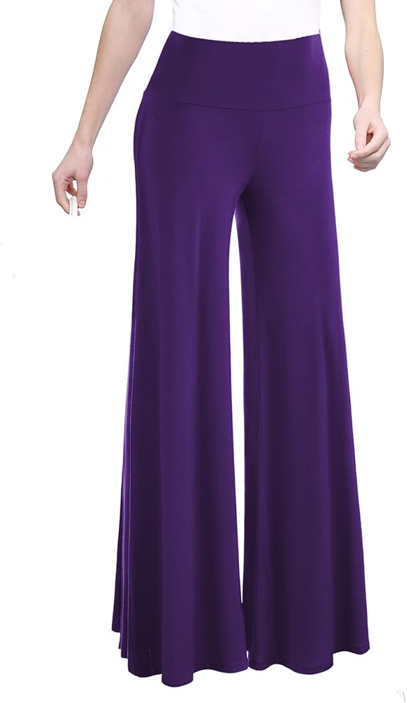 Made By Johnny MBJ Women's Casual Comfy Solid/Tie Dye Wide Leg Palazzo Lounge Pants (XS~5XL) | Amazon (US)