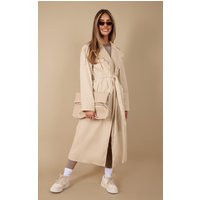 Camel Lightweight Trench Coat | PrettyLittleThing UK