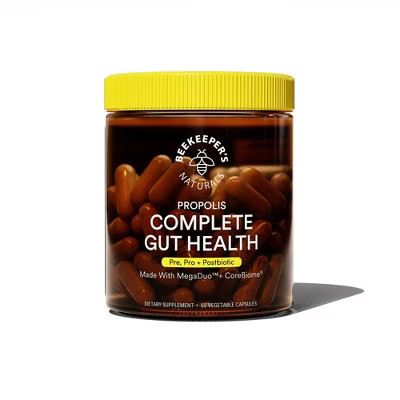 Beekeepers Naturals Propolis Complete Gut Health Capsules - 60ct | Target